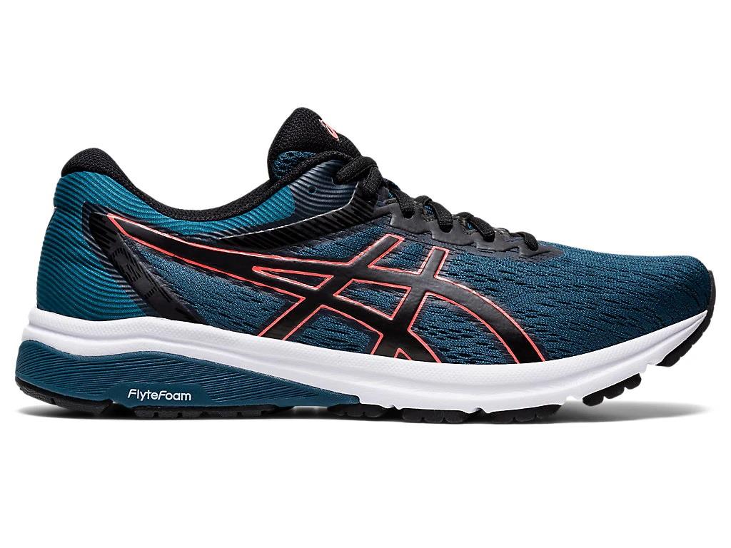 Asics Men's GT-800 Running Shoes in Magnetic Blue/Sunrise Red