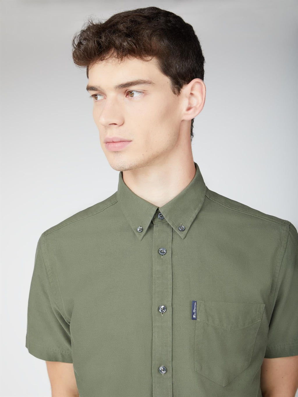 Ben Sherman Mens Big Size Short Sleeve Organic Cotton Oxford Shirt (65095) 2XL-5XL, 4 Colours