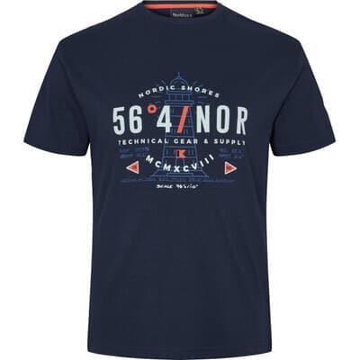 North 56* Men's Premium Cotton Printed Tee Shirt (21120) 2XL-8XL, 2 Colours