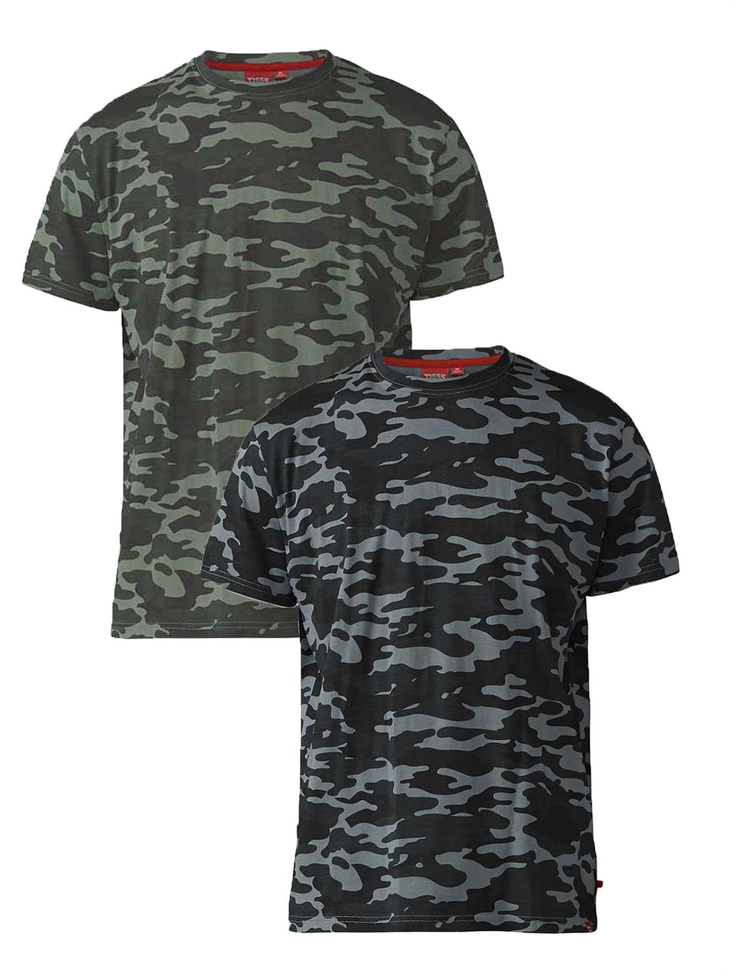 D555 Men's Exta Tall Gaston Camouflage Print T-Shirt (T16427) MT-4XLT, 2 Colours