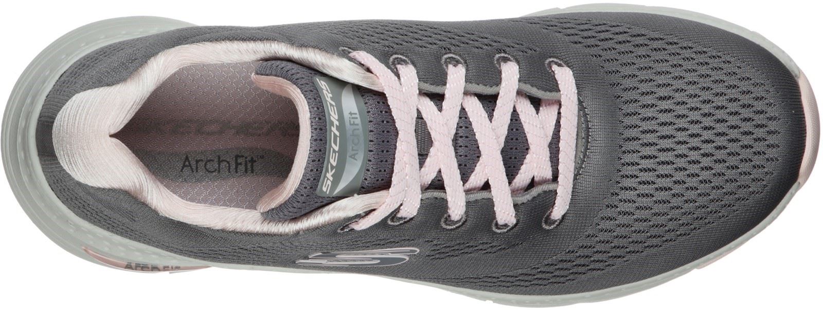Skechers Arch Fit Sunny Outlook Sports Shoe Ladies Sports in Grey/Pink