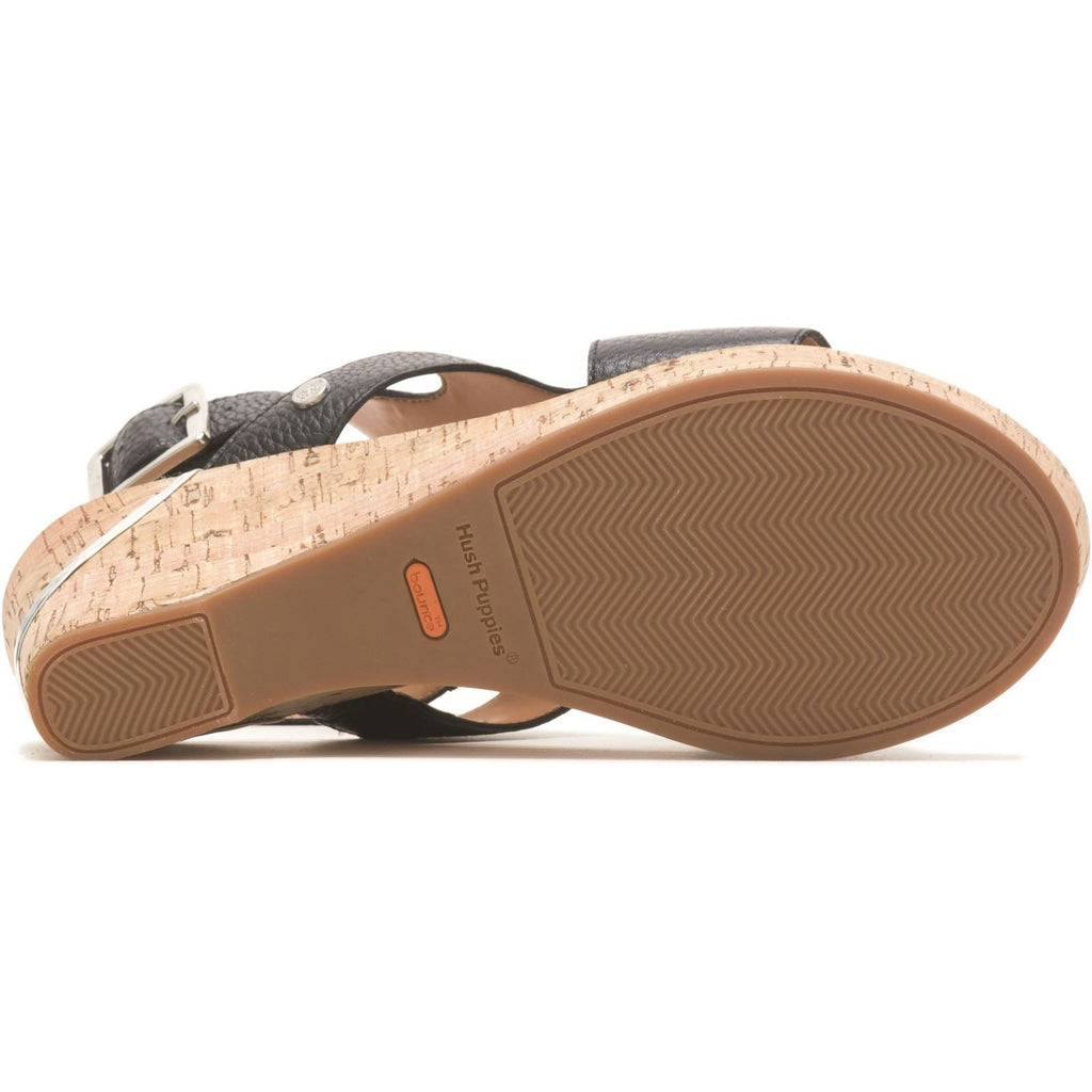 Hush Puppies Maya Wedge Sandal Ladies in Black