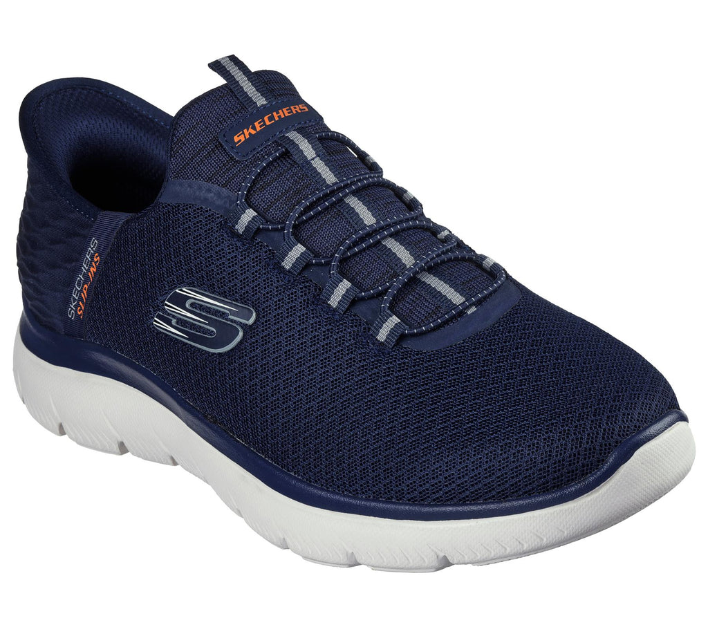 Skechers Slip On Sneaker Shoe For Men Summits High Range Mesh Slip-Ins in Navy, 5.5-14