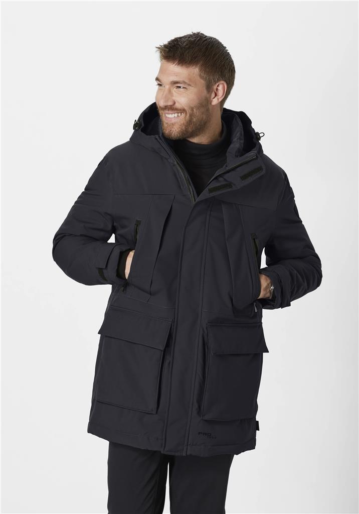 Redpoint Mens Big Size Long Length Padded Jacket (Lex) in Black Size 3XL-8XL