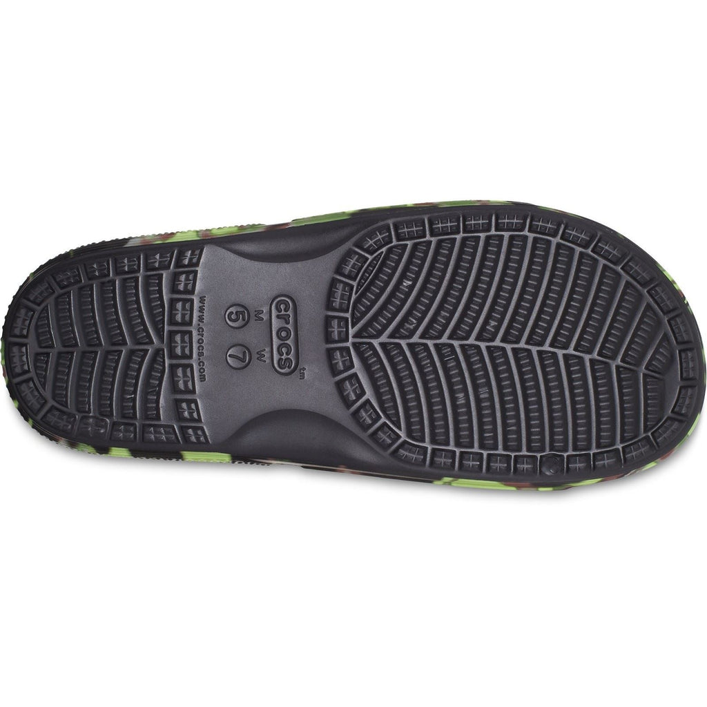 Crocs Unisex's Adult Spray Camo Slide in Black 6 to 12
