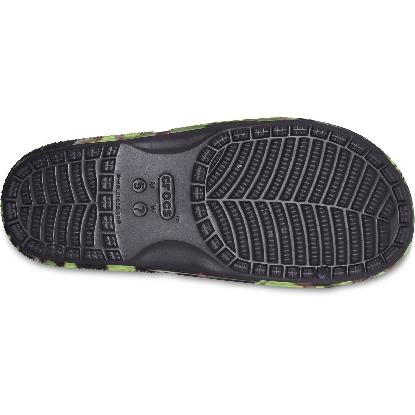 Crocs Unisex's Adult Spray Camo Slide in Black 6 to 12