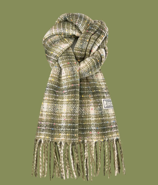 All-match Plaid Imitation Cashmere Women's Warm Scarf