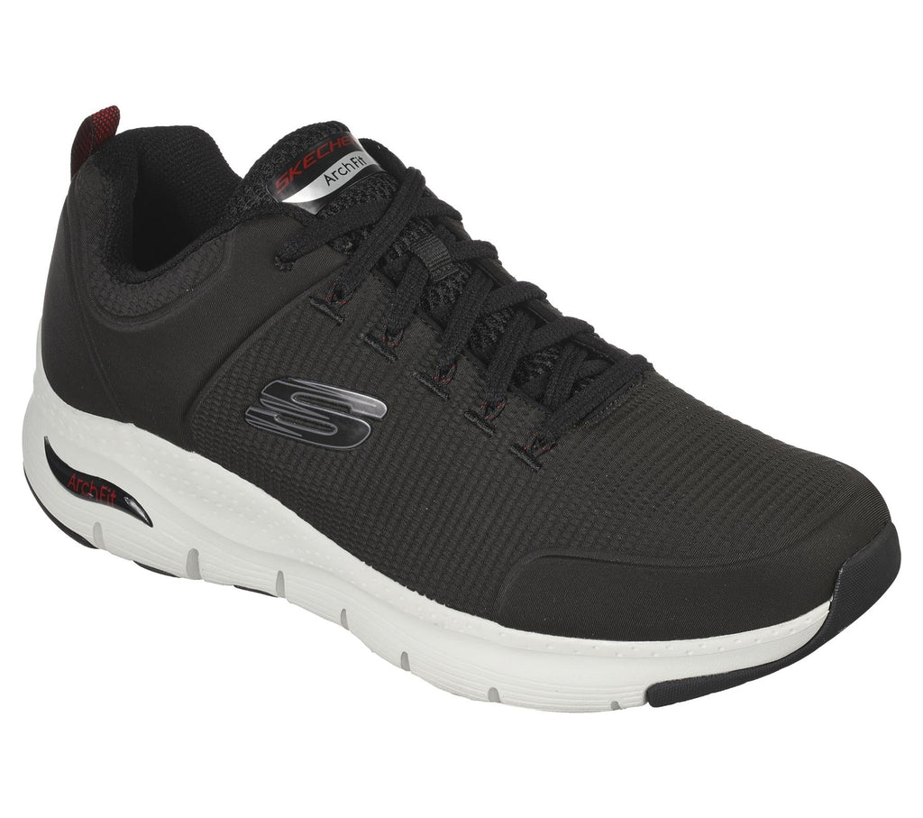 Skechers Arch Fit Titan Walking Sports Shoes in Black/White Upto Size UK6 to UK14