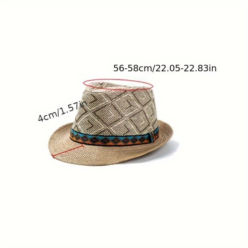 Stylish British Jazz Straw Breathable Sun Hat