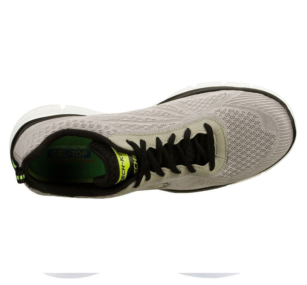 SKECHERS MEN'S EQUILIZER QUICK REACTION LIGHT GREY/BLACK WALKING/RUNNING TRAINERS IN SIZE UK6 TO UK13