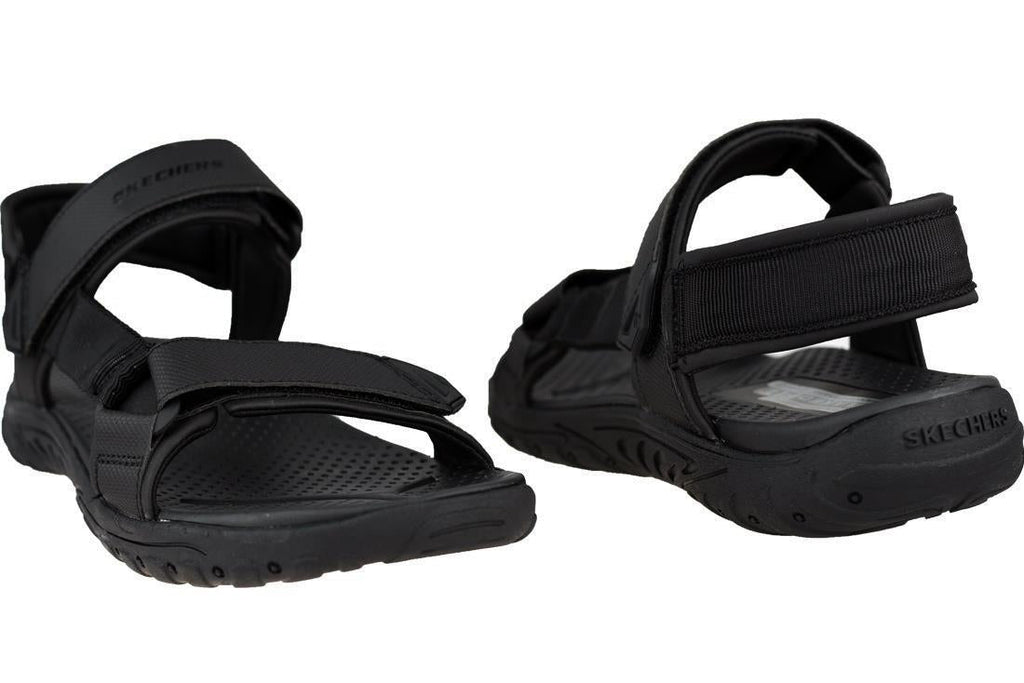 SKECHERS Men's Reggae-Elsinore Outdoor Sandals in Black
