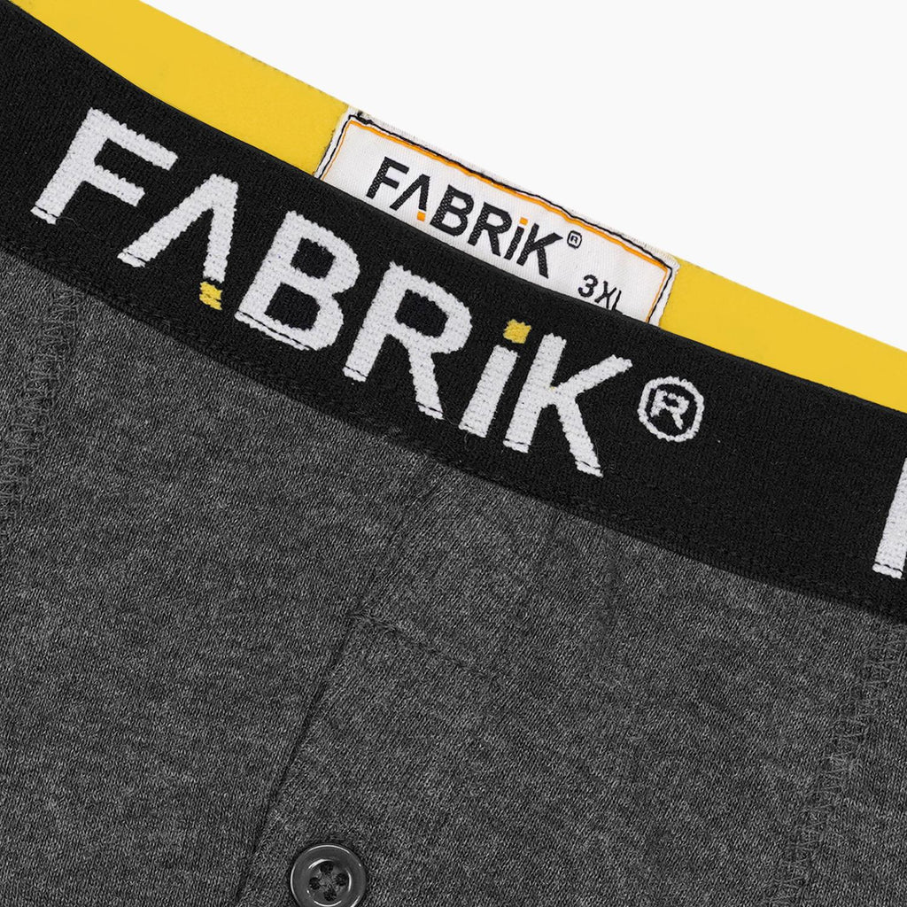 Fabrik Men's 3 Pack Cotton Jersey Ribbed Boxer Shorts (2418) Black/Charcoal/Navy, 2XL-8XL