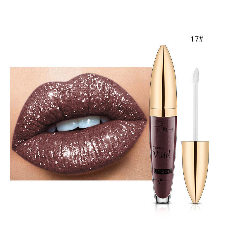 Pudaier Glitter Flip Matte Shimmer Lip Gloss
