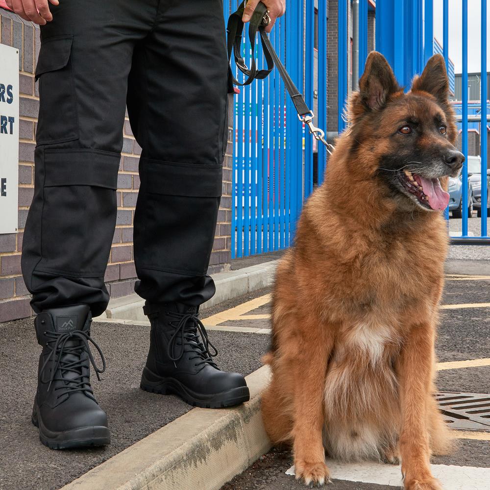 Rockfall Mens Wide (EE) Fit Lightweight Protective Toe Cap Safety Trainers (Melanite)