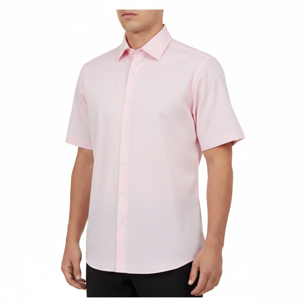 Double Two Men's Classic Cotton Blend Short Sleeve Shirt 6 Colours 14.5–23"
