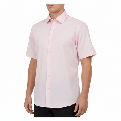 Double Two Men's Classic Cotton Blend Short Sleeve Shirt 6 Colours 14.5–23"