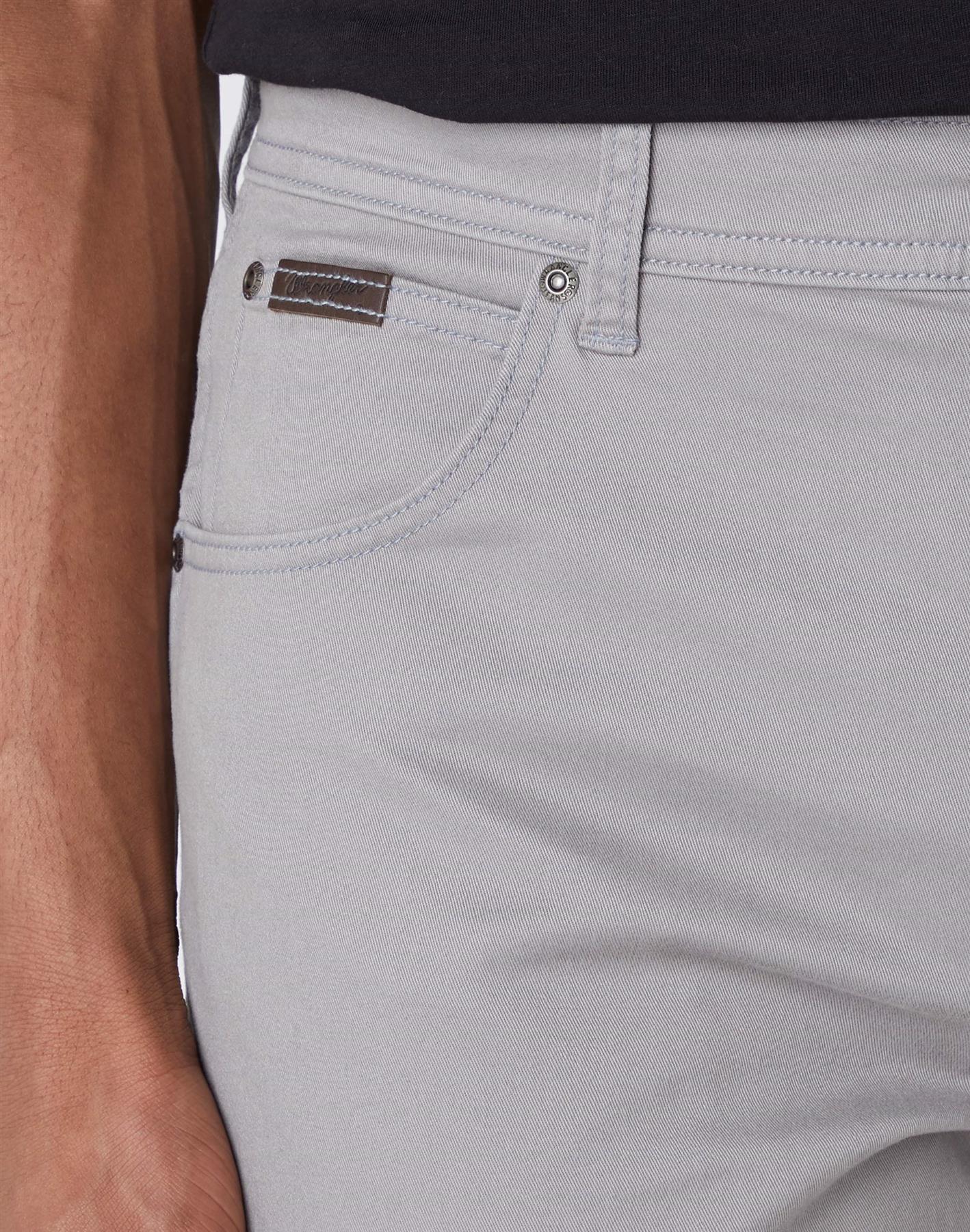 Wrangler Mens Texas Slim Shale Grey Trousers