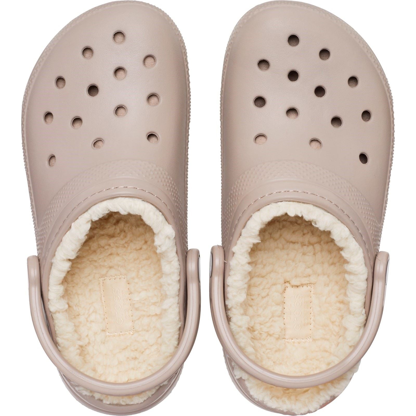 Crocs Unisex's Adult Classic Lined Clog in Mushroom/Bone 4 to 12