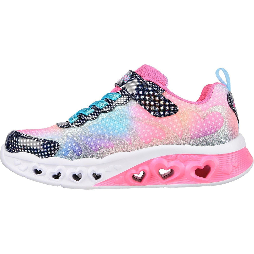 Skechers (GAR302315L) Childrens Sports Flutter Heart Lights Simply Love Shoes in UK 1.5 to 13.5