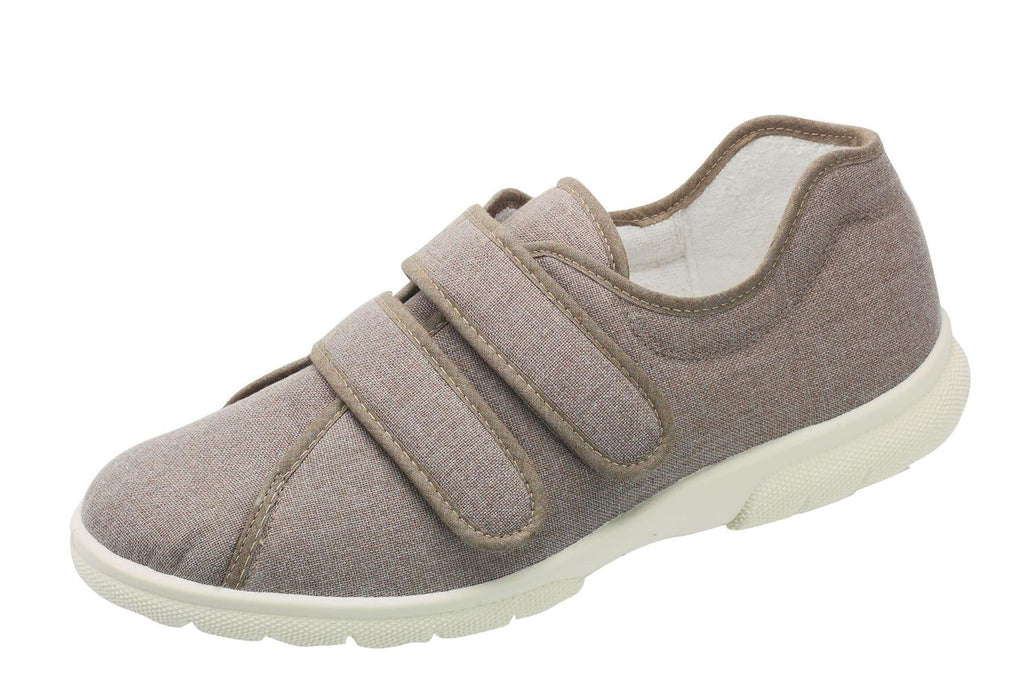 Men'S Canvas / Summer Shoes (Harris)6V Wide Fit in Taupe by DB Shoes in Taupe