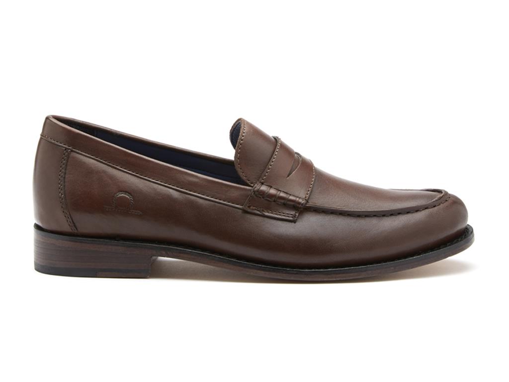 Chatham Mens McQueen Brown Premium Leather Penny Loafers
