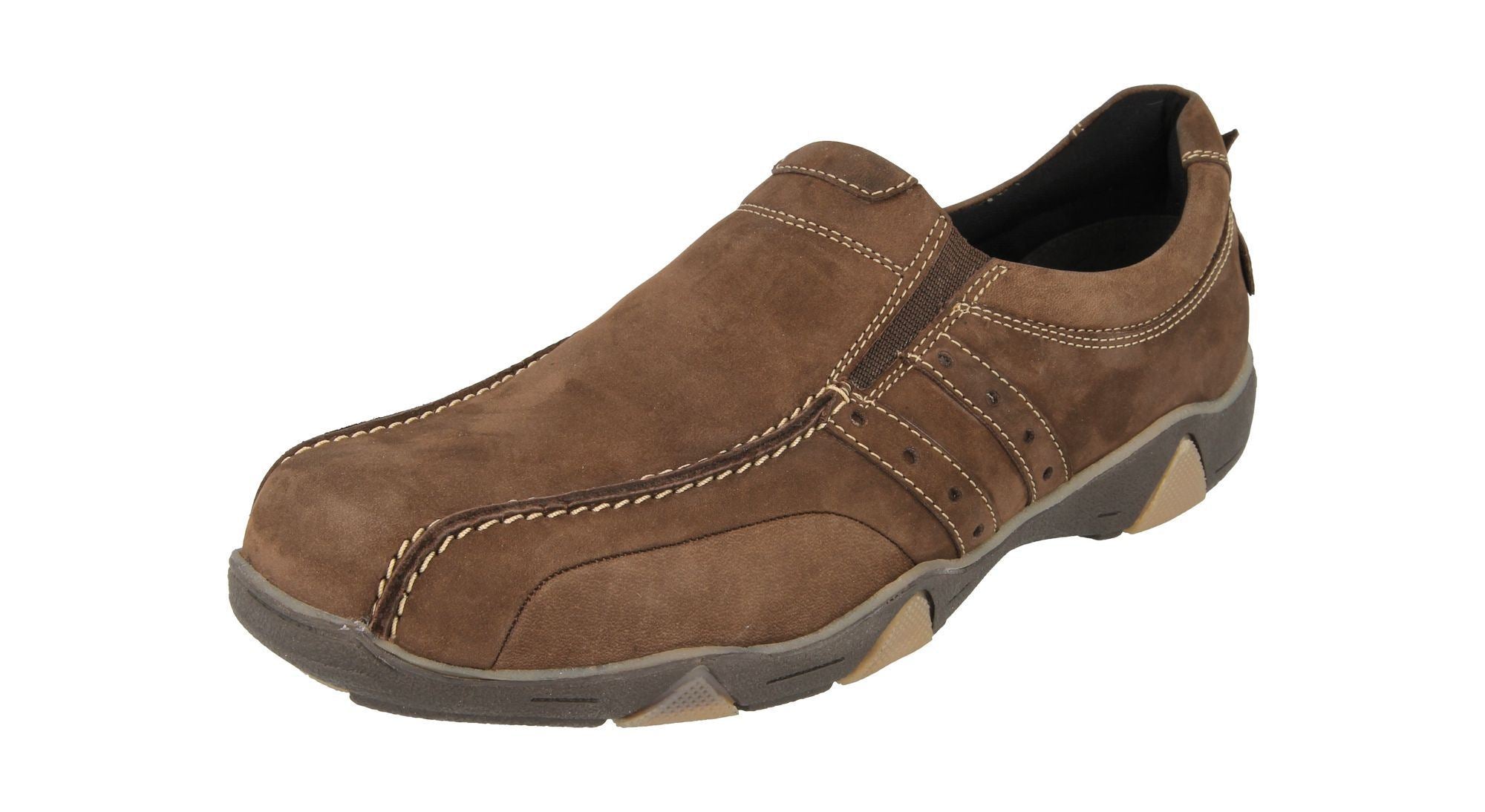 DB's Men's Extra Wide and Deep Shoes in 2V fit (2E-4E) in Nubuck Brown in Size UK7 & UK8