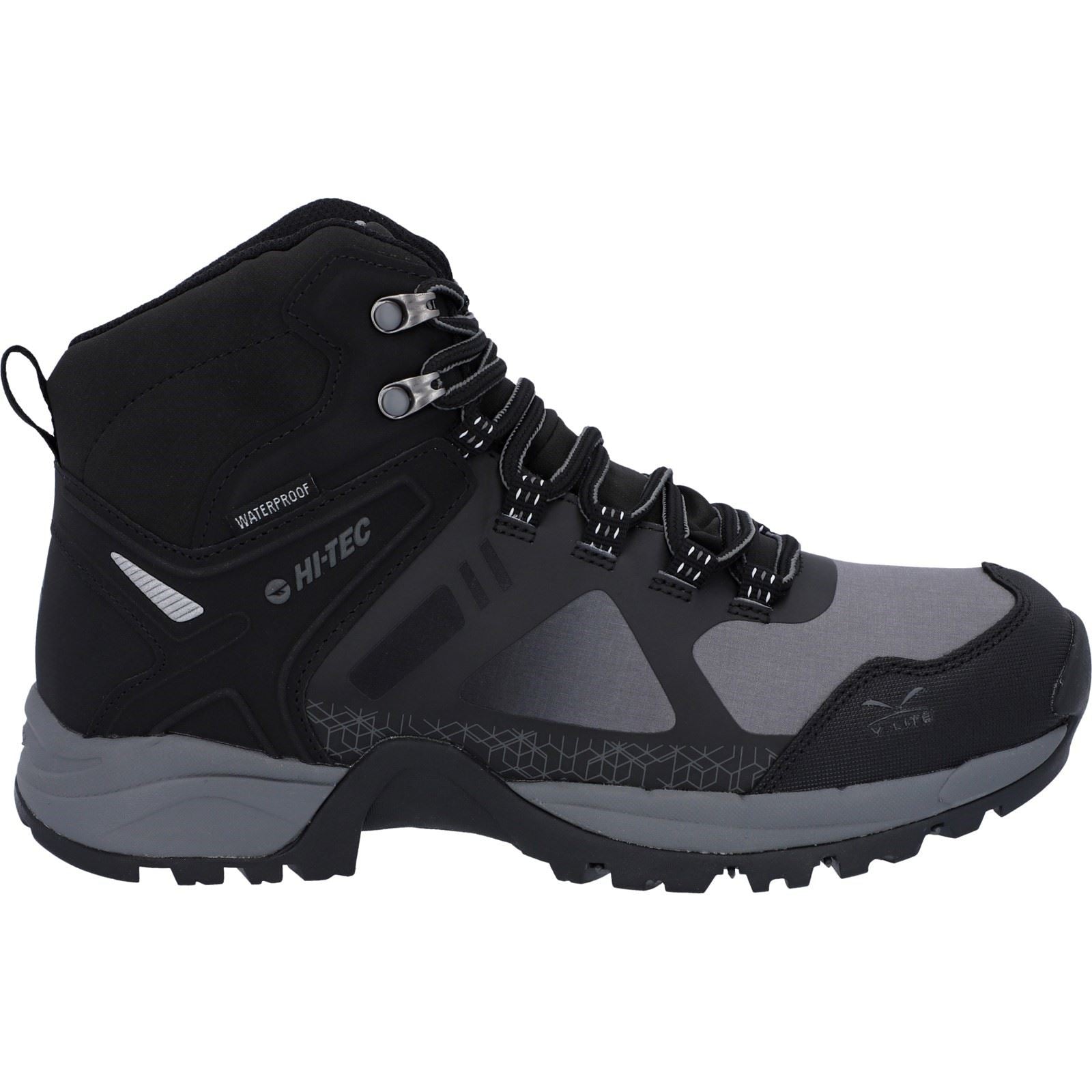 Hi-Tec Men's V-LITE Psych WP Boots in Black/Dark Grey 7 to 12