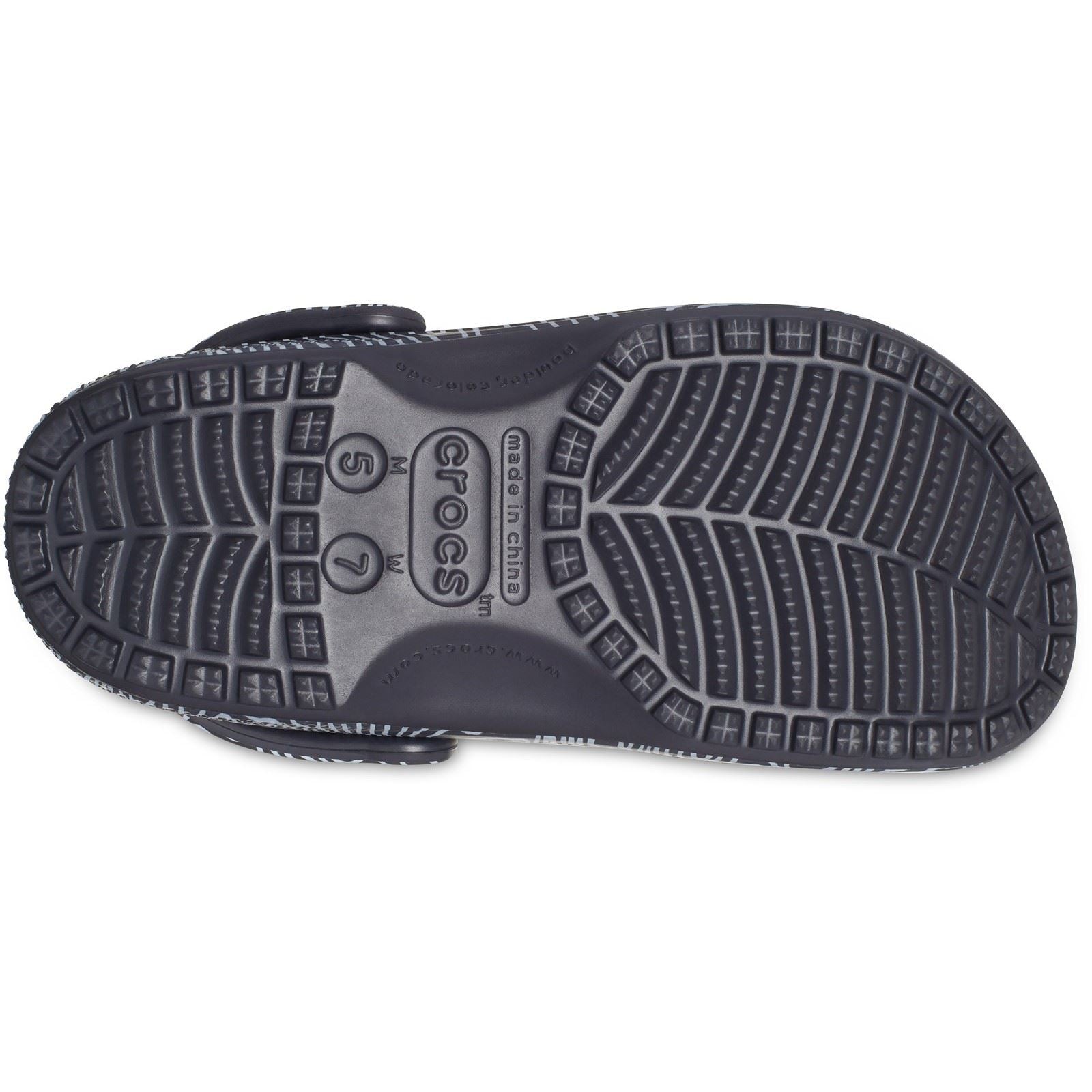 Crocs Unisex's Adult Classic Topographic Clog in Deep Navy/Multi 6 to 12