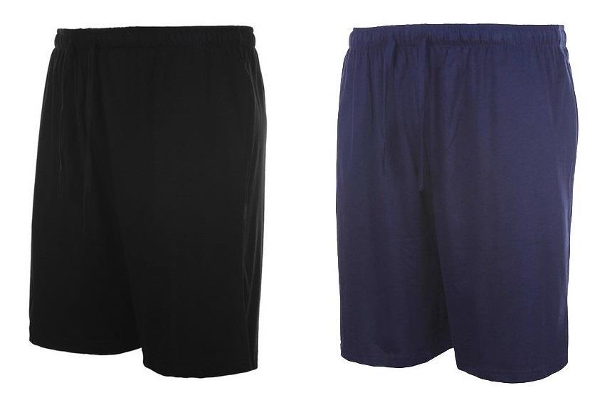 Fabrik Cotton Rich Light Weight Jersey Shorts With Twin Pack For Men in Black/Navy, 2XL-8XL