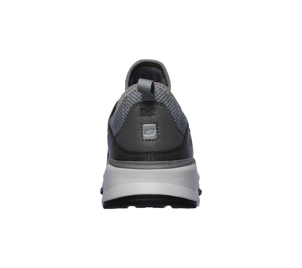 SKECHERS Men's Relven-Arkson Slip On Stretch Laced Sporty Casual Comfort Sneaker in Light Grey