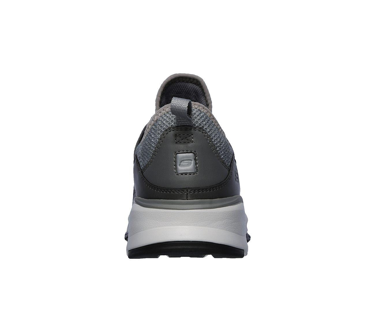 SKECHERS Men's Relven-Arkson Slip On Stretch Laced Sporty Casual Comfort Sneaker in Light Grey