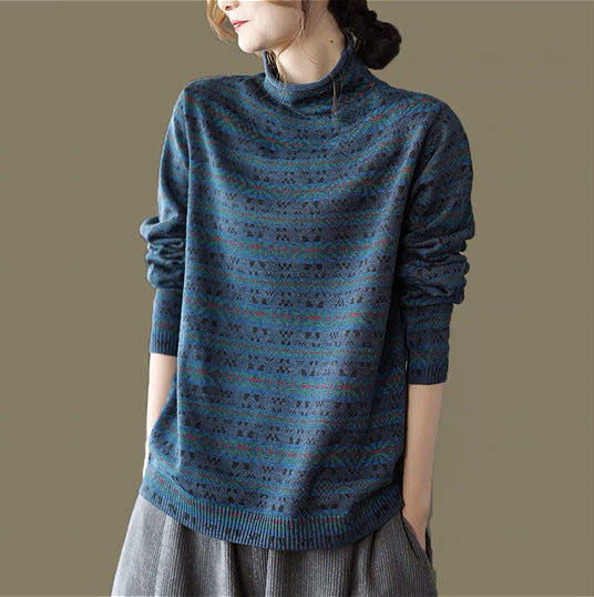 Fashionable All-match Retro Pullover Top For Women