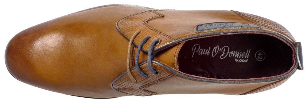 Paul O' Donnell Mens Lace up Low Rise Formal Boot - Fresno Cognec