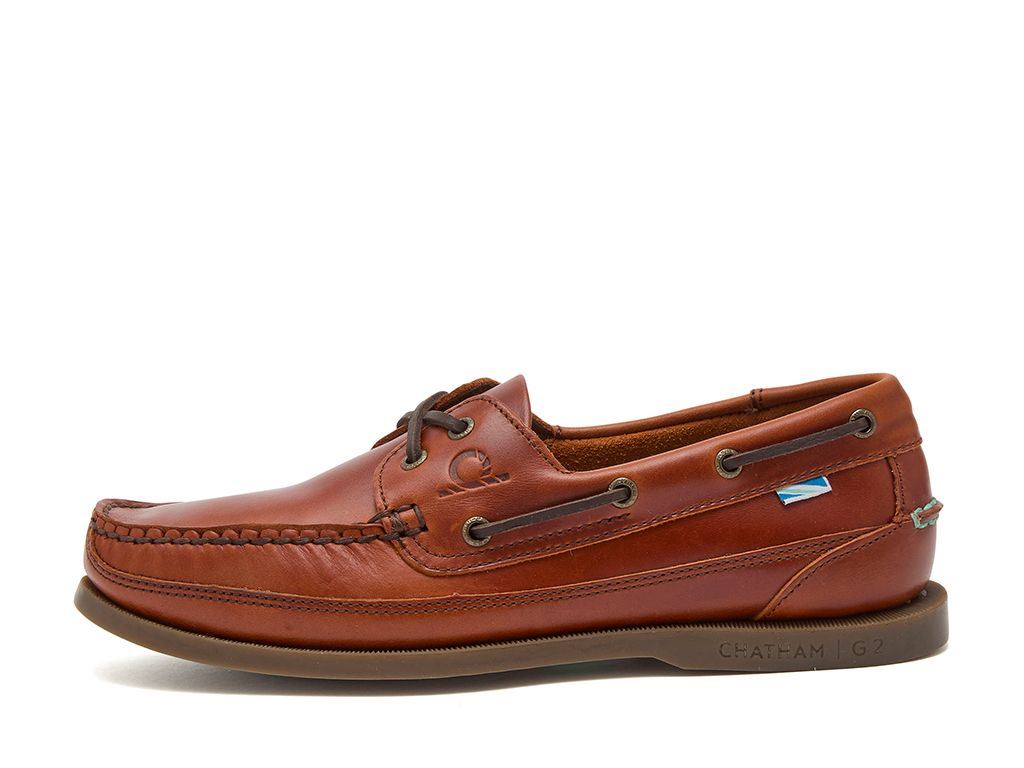 Chatham Leather Boat Shoes For Men - Kayak II G2 in Chestnut, 6-15