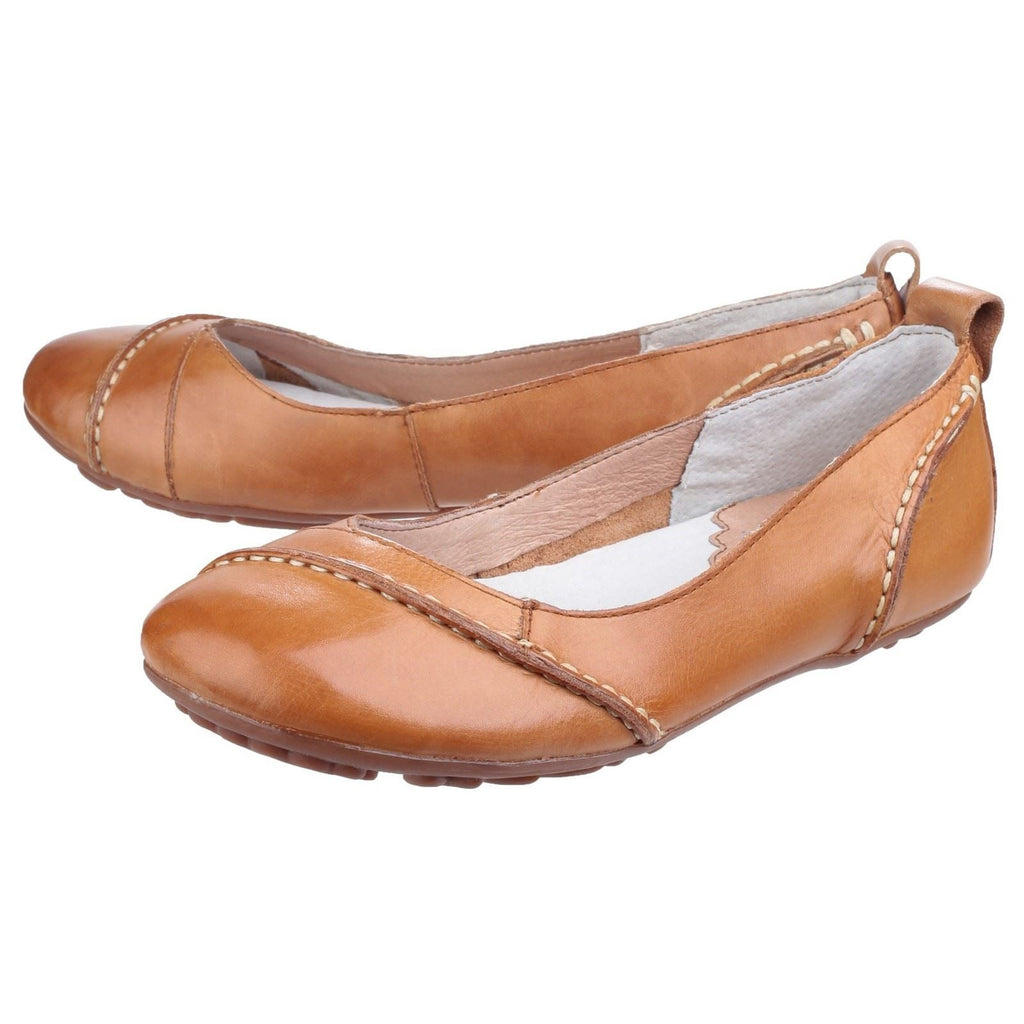 Hush Puppies Janessa Slip On Ladies Shoes in Tan