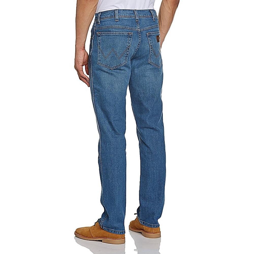 Wrangler Mens Extra Tall Stretch Midused Blue Jeans "Wonderyear"