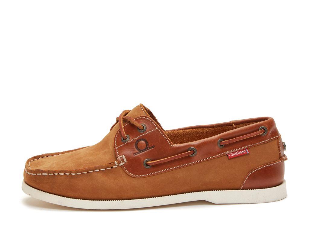 Chatham Mens Galley II Tan  Premium Leather Boat Shoes