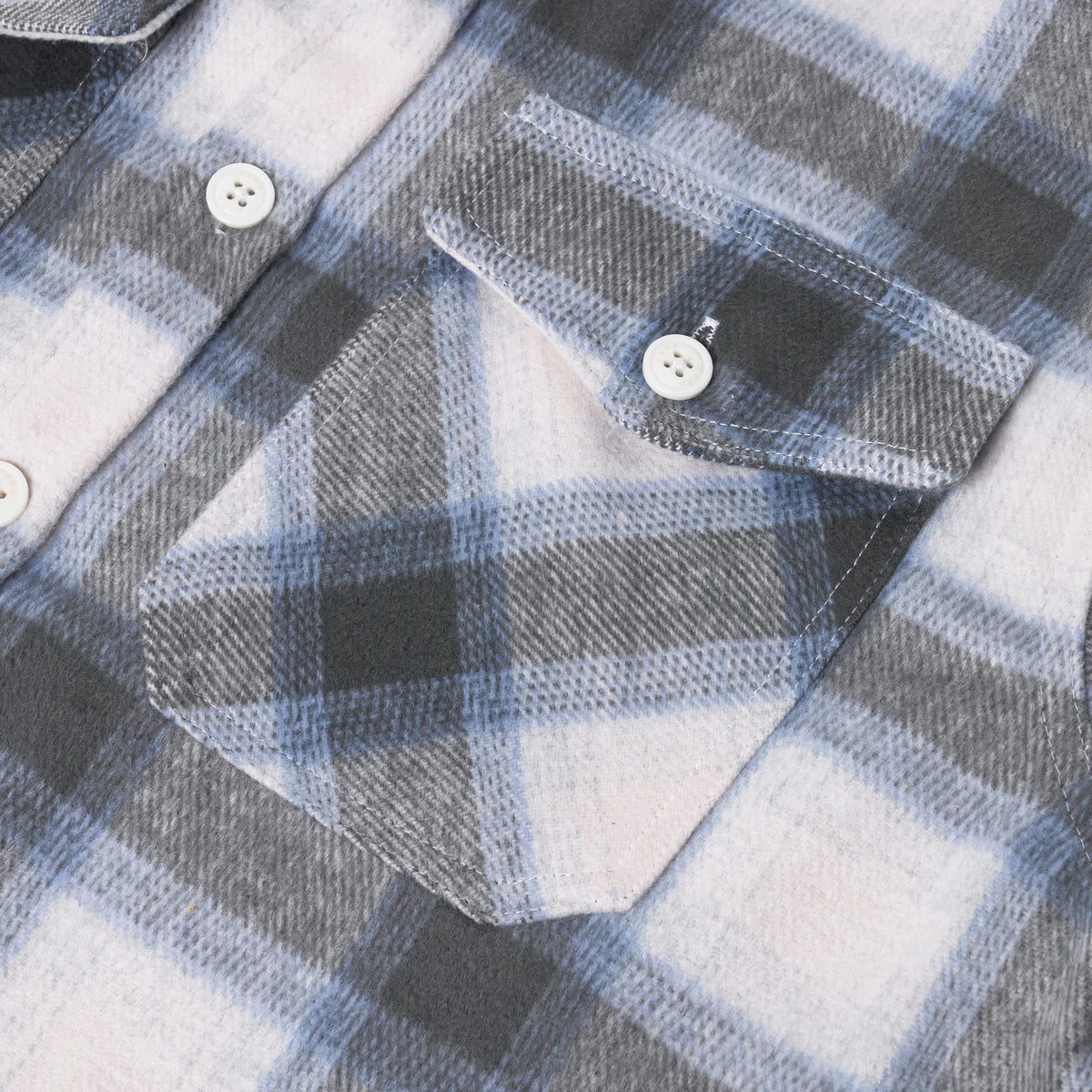 Ex-Chain Store Men's Brushed Cotton Check Overshirt | Long Sleeve Regular Fit | S-2XL
