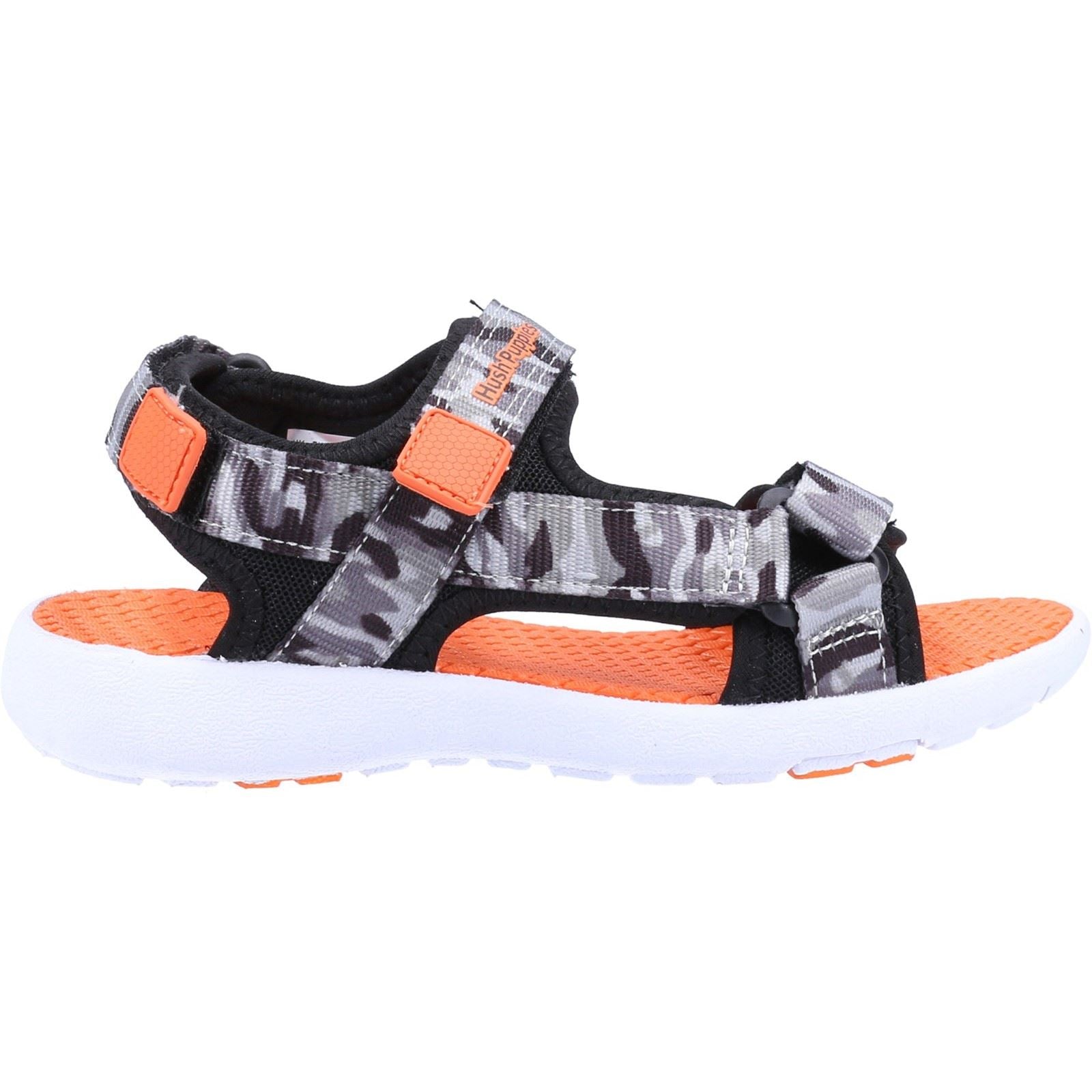 Hush Puppies Miles Quarter Strap Sandal Boys Shoes in Orange