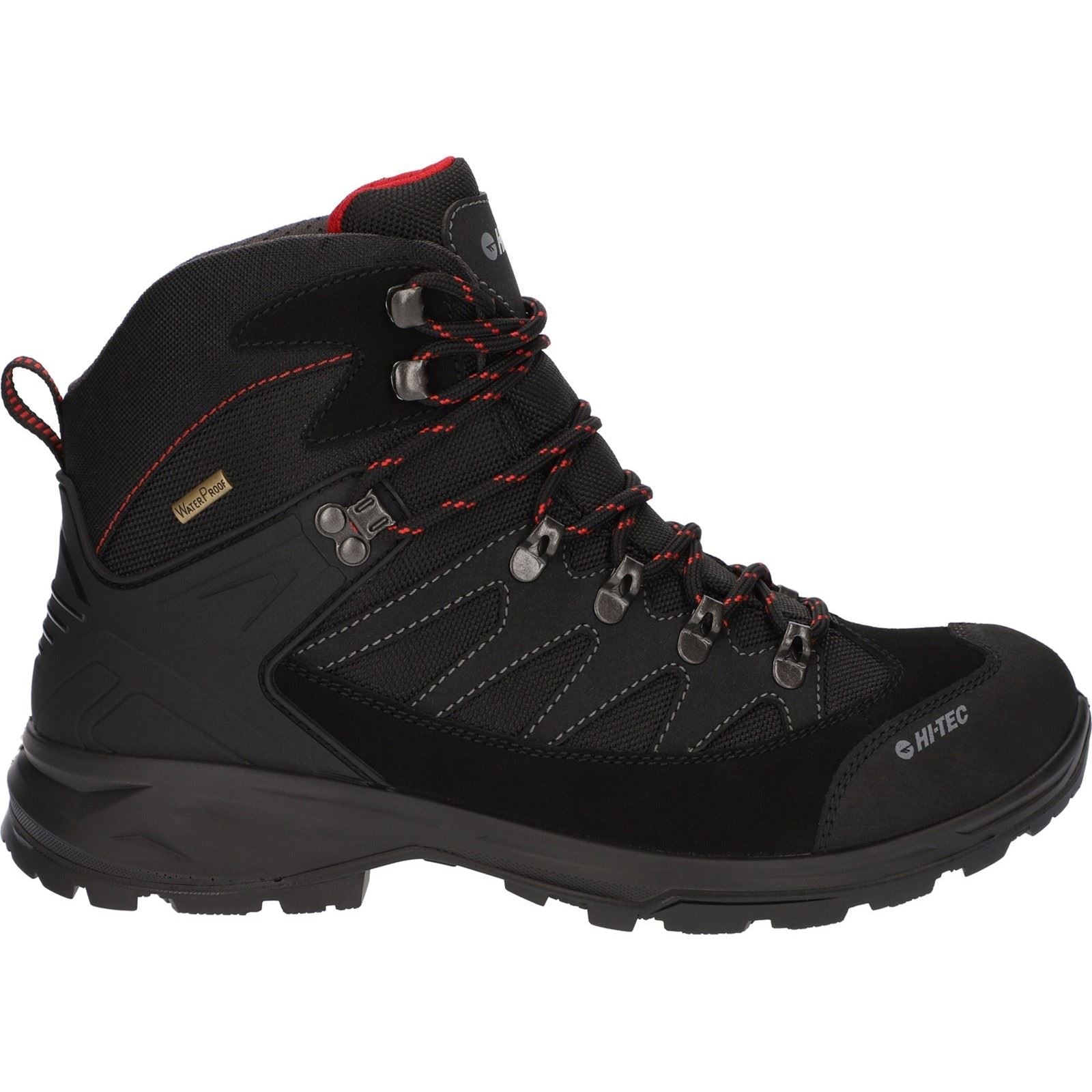 Hi-Tec Men's Clamber Boots in Charcoal/Red 6 to 13