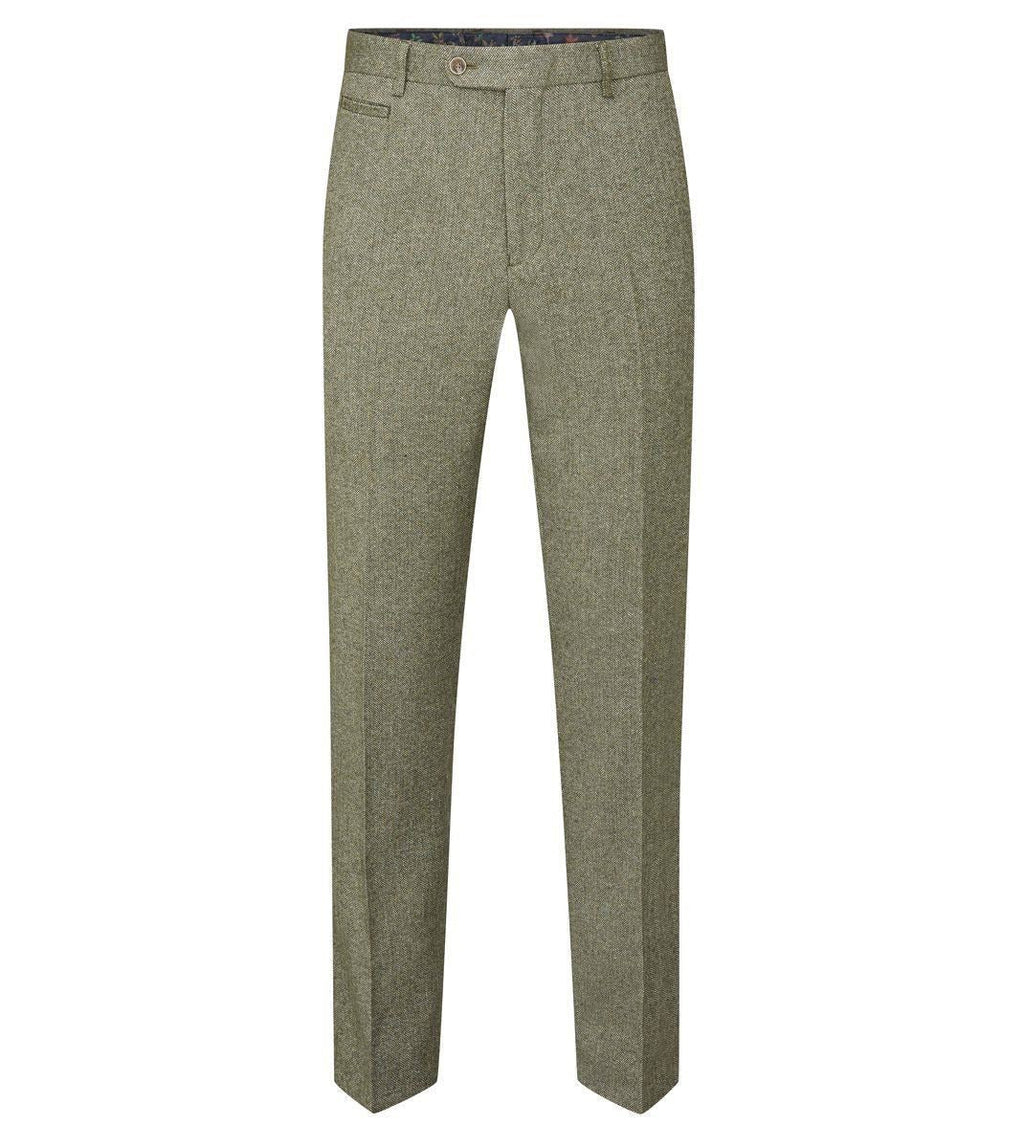 Skopes Men's 2 Piece Suit Jude Herringbone in Sage