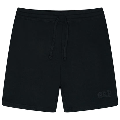Black shorts with a Gap logo on a white background