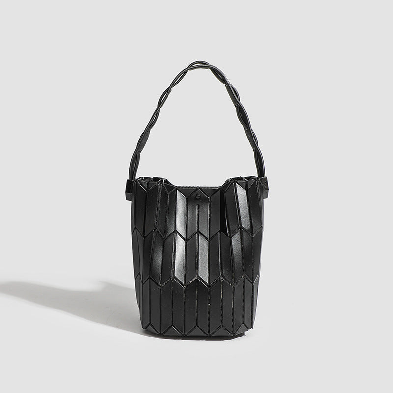 Geometric Rhombus Colour Matching Shoulder Bag