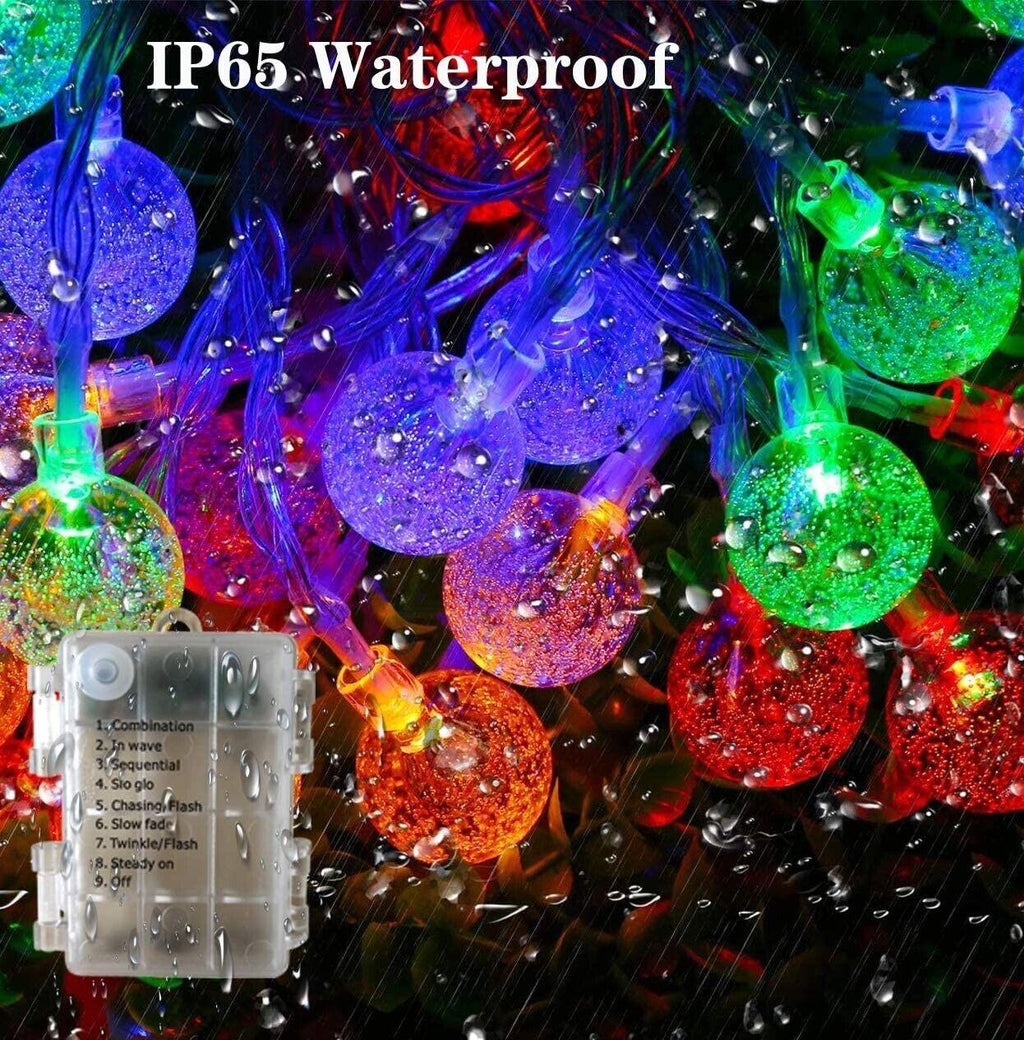 50 LED Colorful Crystal Ball String Lights with Remote Battery or USB