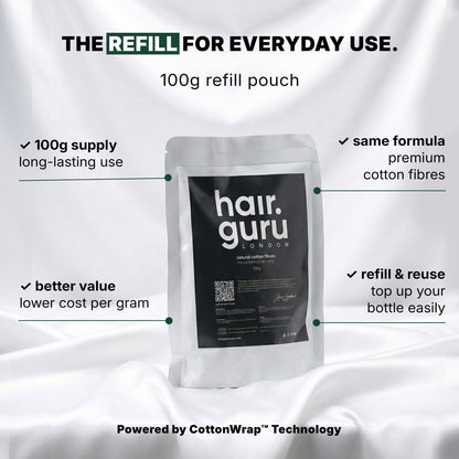 Hair Fibres Refill Pouch | 100g - QHA UK