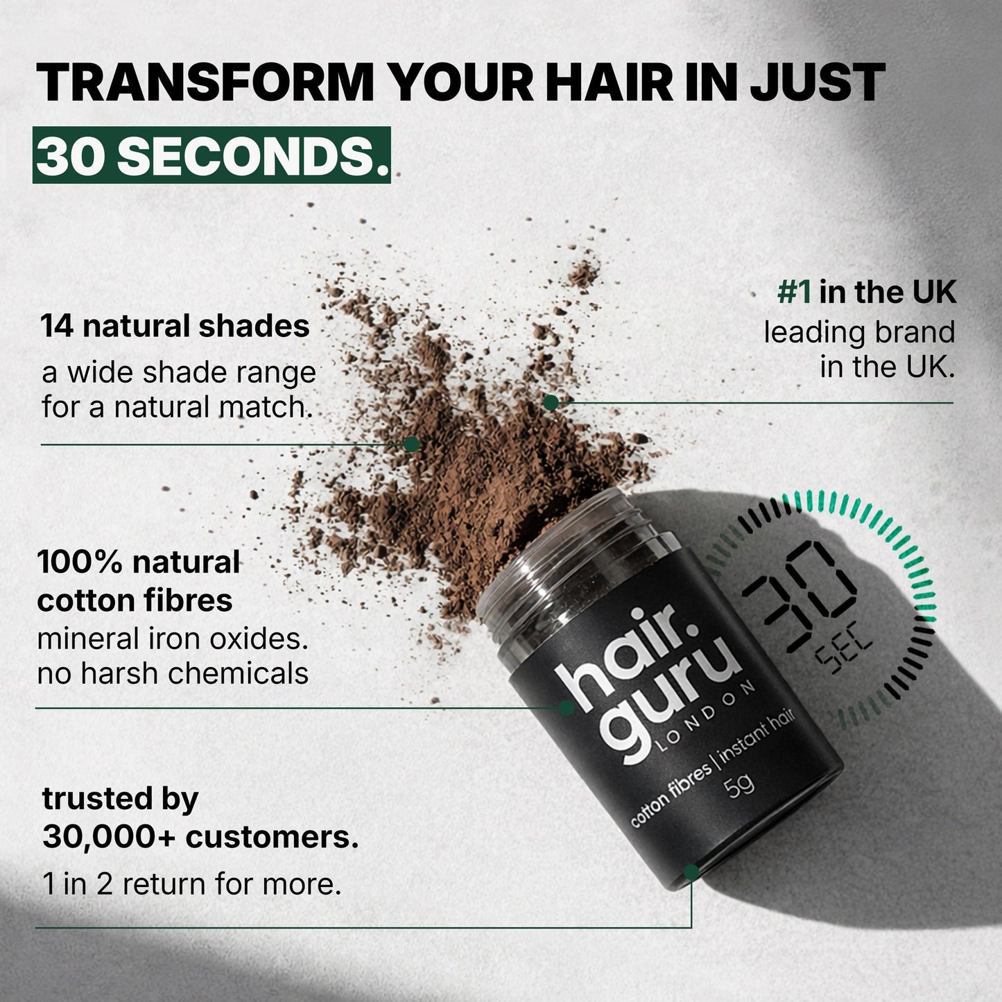 Sample Size Hair Fibres | 5g - QHA UK