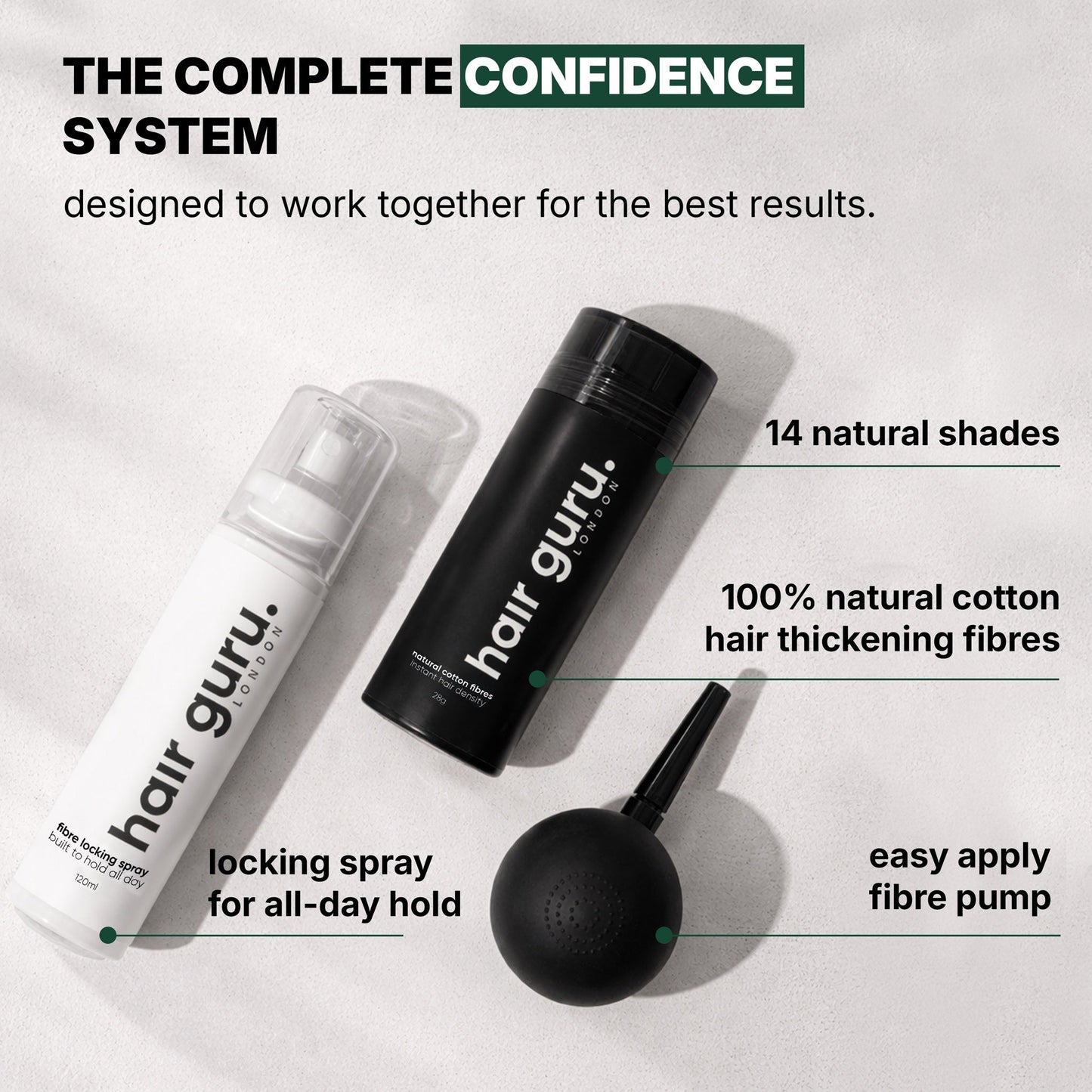 Hair Fibres Starter Set Bundle - QHA UK