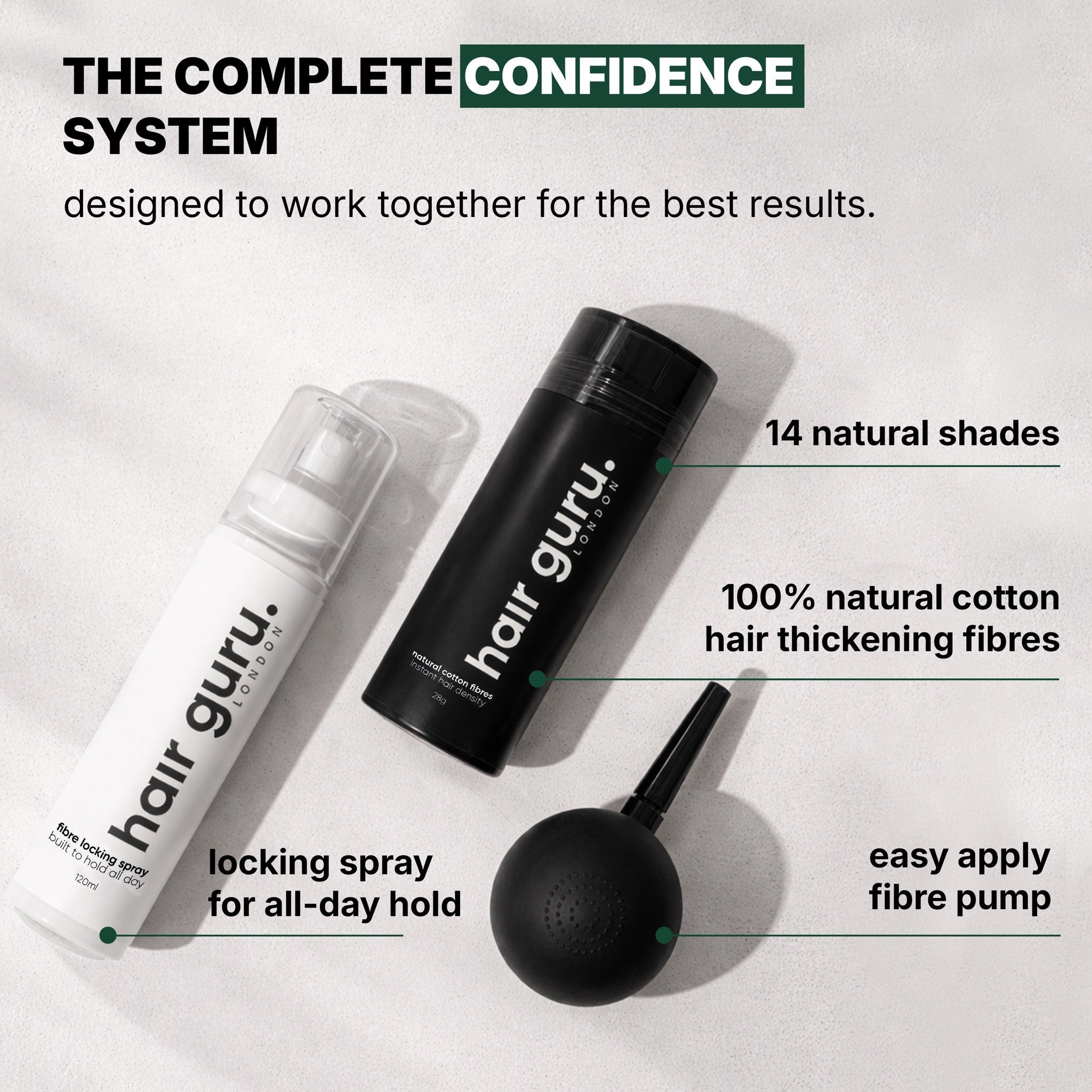 Hair Fibres Starter Set Bundle - QHA UK