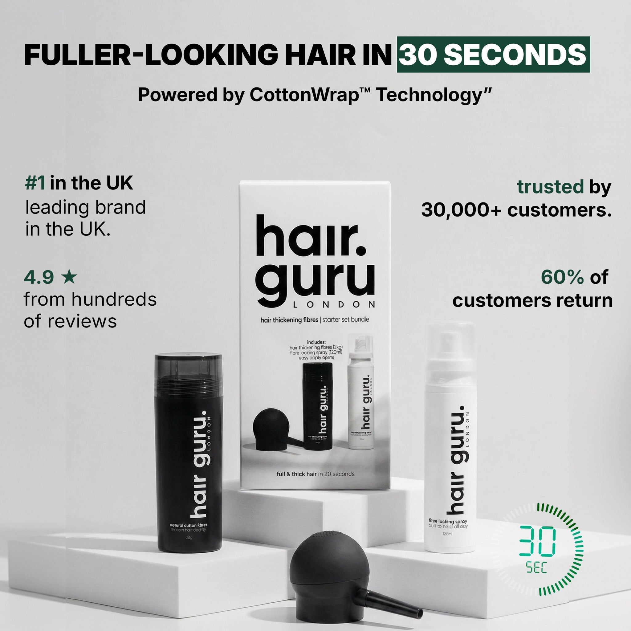 Hair Fibres Starter Set Bundle - QHA UK