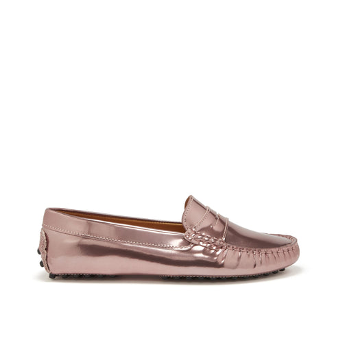 Loafers, rose gold patent leather - QHA UK